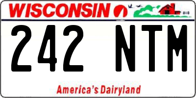 WI license plate 242NTM