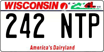 WI license plate 242NTP