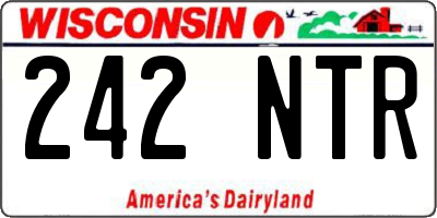 WI license plate 242NTR