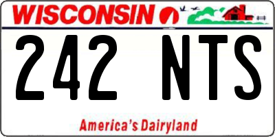 WI license plate 242NTS