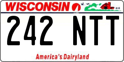 WI license plate 242NTT