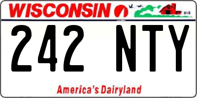 WI license plate 242NTY