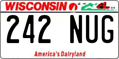 WI license plate 242NUG