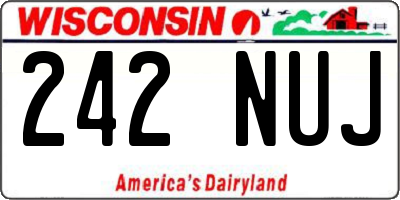WI license plate 242NUJ