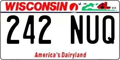 WI license plate 242NUQ
