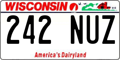 WI license plate 242NUZ