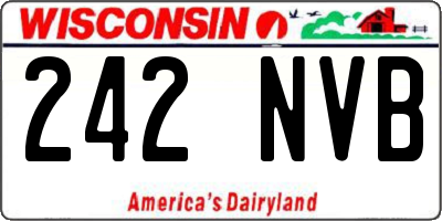 WI license plate 242NVB