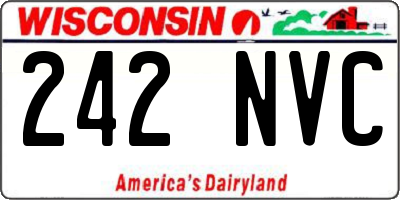 WI license plate 242NVC