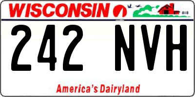 WI license plate 242NVH