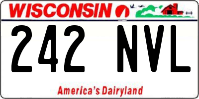 WI license plate 242NVL