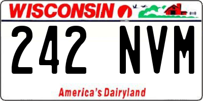 WI license plate 242NVM