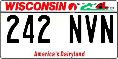 WI license plate 242NVN