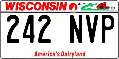 WI license plate 242NVP