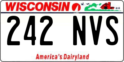 WI license plate 242NVS
