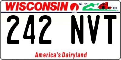 WI license plate 242NVT