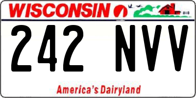WI license plate 242NVV