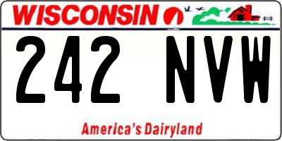 WI license plate 242NVW