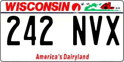 WI license plate 242NVX