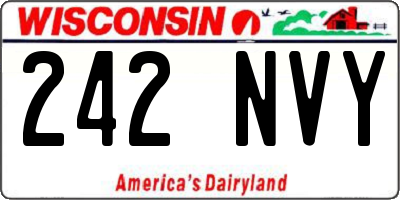 WI license plate 242NVY