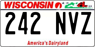 WI license plate 242NVZ