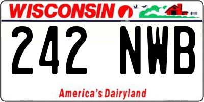 WI license plate 242NWB