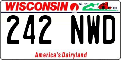 WI license plate 242NWD