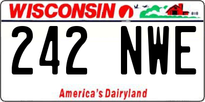 WI license plate 242NWE