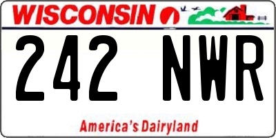 WI license plate 242NWR