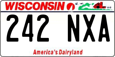 WI license plate 242NXA