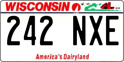 WI license plate 242NXE