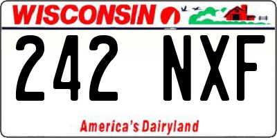 WI license plate 242NXF