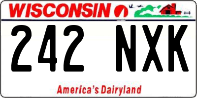 WI license plate 242NXK