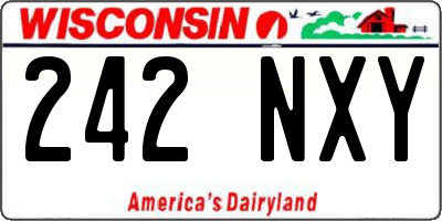 WI license plate 242NXY