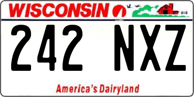 WI license plate 242NXZ