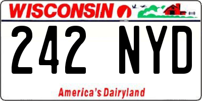 WI license plate 242NYD