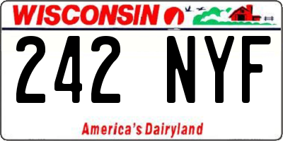 WI license plate 242NYF