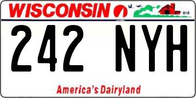 WI license plate 242NYH