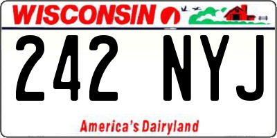 WI license plate 242NYJ