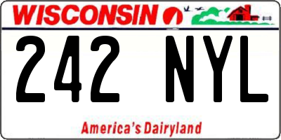 WI license plate 242NYL