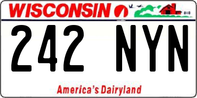 WI license plate 242NYN