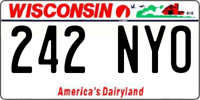 WI license plate 242NYO
