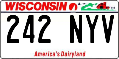WI license plate 242NYV