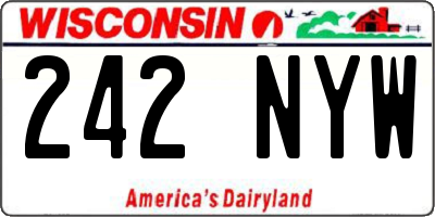 WI license plate 242NYW