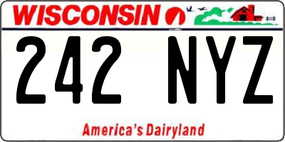 WI license plate 242NYZ