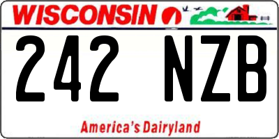 WI license plate 242NZB