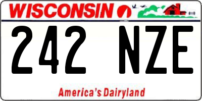 WI license plate 242NZE