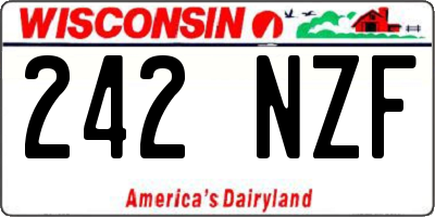 WI license plate 242NZF
