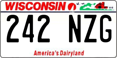WI license plate 242NZG