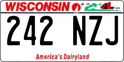 WI license plate 242NZJ