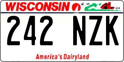 WI license plate 242NZK